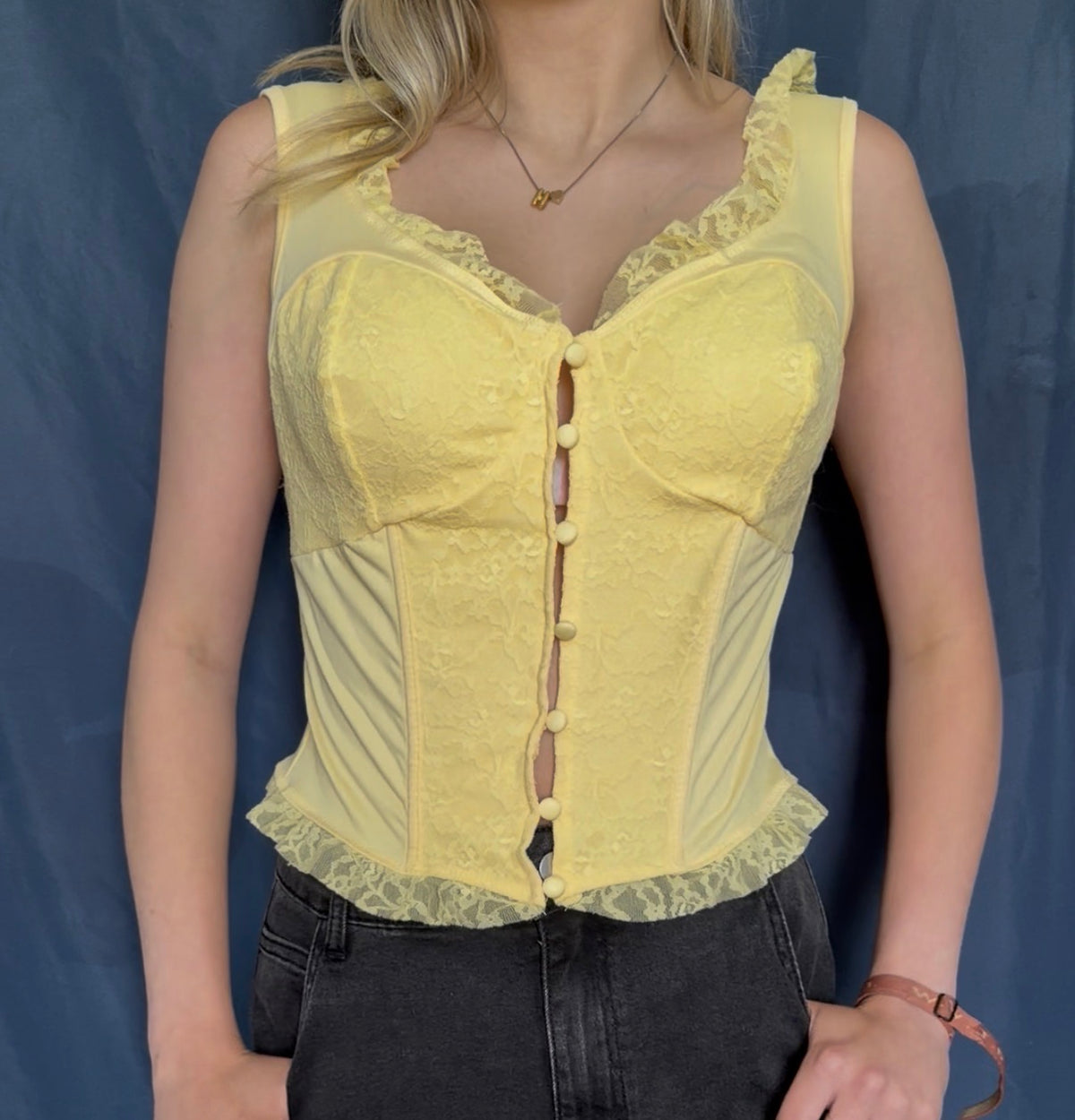 Yellow Lace Top
