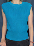 Blue bow top