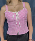 Pink Gingham Top