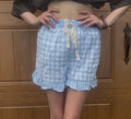 Blue Gingham Shorts